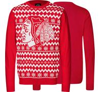 NHL Chicago Blackhawks Ugly Sweater Big Logo Christmas Pullover Xmas