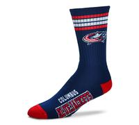 NHL Columbus Blue Jackets Socks 4-Stripe Deuce Socks For Bare Feet Stockings
