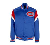 NHL Heavyweight Bomber Jacket Quilted Interior, male, Mitchell & Ness, Bomber Jackets, Blue, L, Jackets L