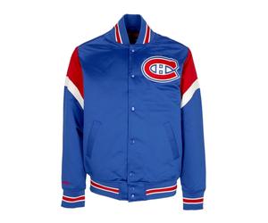 NHL Heavyweight Bomber Jacket Quilted Interior - male - Mitchell & Ness - Bomber Jackets - Blue - L - Jackets L