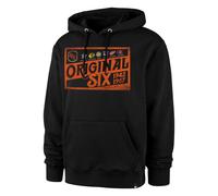 NHL Hoody Original 6 Six Vintage Burnside Hooded Pullover Hooded Sweater Orange