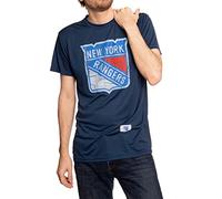 NHL Mens Loose Fit Performance Rashguard Wicking Short Sleeve Shirt, New York Rangers, Large