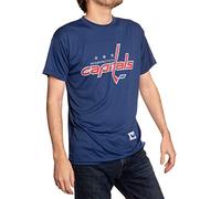 NHL Mens Loose Fit Performance Rashguard Wicking Short Sleeve Shirt (Washington Capitals, X-Large)