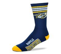 NHL Nashville Predators Socks 4-Stripe Deuce Socks For Bare Feet Stockings