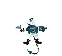 NHL San Jose Sharks Wooden Cheering Snowman Ornament