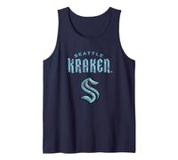 NHL Seattle Kraken Fan Tank Top, Men, Navy Blue, Large