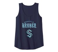NHL Seattle Kraken Fan Tank Top, Women, Navy Blue, XX-Large