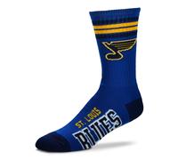 NHL St. Louis Blues Socks 4-Stripe Deuce For Bare Feet