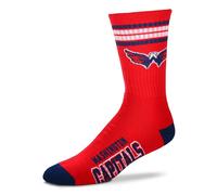NHL Washington Capitals Socks 4-Stripe Deuce Socks For Bare Feet