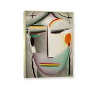 NHLDZYH Champagne Frame. Alexej von Jawlensky Art Prints - Portrait Painting - (Abstract Head 20) - Vintage Wall Decoration Poster. 30x42cm-11.8x16.5in