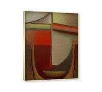 NHLDZYH Champagne Frame. Alexej von Jawlensky Art Prints - Portrait Painting - (Abstract Head 4) - Vintage Wall Decoration Poster. 60x80cm-23.7x31.5in
