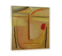 NHLDZYH Champagne Frame. Alexej von Jawlensky Art Prints - Portrait Painting - (Abstract Head Gold and Pink) - Vintage Wall Decoration Poster. 40x48cm-15.7x18.9in