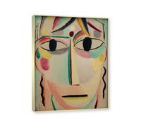 NHLDZYH Champagne Frame. Alexej von Jawlensky Art Prints - Portrait Painting - (Expectation) - Vintage Wall Decoration Poster. 70x90cm-27.6x35.4in
