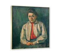 NHLDZYH Champagne Frame. Alexej von Jawlensky Art Prints - Portrait Painting - (Helene with Red Vest) - Vintage Wall Decoration Poster. 70x84cm-27.5x33.1in