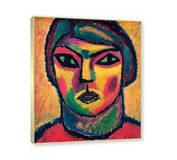 NHLDZYH Champagne Frame. Alexej von Jawlensky Art Prints - Portrait Painting - (Maturity) - Vintage Wall Decoration Poster. 30x36cm-11.8x14.2in