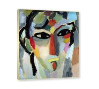 NHLDZYH Champagne Frame. Alexej von Jawlensky Art Prints - Portrait Painting - (Mystical Head) - Vintage Wall Decoration Poster. 30x36cm-11.8x14.2in