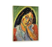 NHLDZYH Champagne Frame. Alexej von Jawlensky Art Prints - Portrait Painting - (Portrait of a Woman 12) - Vintage Wall Decoration Poster. 70x98cm-27.5x38.6in