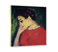 NHLDZYH Champagne Frame. Alexej von Jawlensky Art Prints - Portrait Painting - (Portrait of a Woman) - Vintage Wall Decoration Poster. 70x84cm-27.5x33.1in