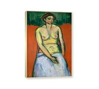 NHLDZYH Champagne Frame. Alexej von Jawlensky Art Prints - Portrait Painting - (Seated Woman 2) - Vintage Wall Decoration Poster. 50x75cm-19.7x29.6in