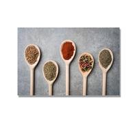 NHLDZYH Colorful Spices & Seasoning Spoon Canvas Wall Art | Vintage Kitchen Decor | Modern Home & Dining Room Artwork. (Seasoning 72) 30x45cm-11.8x17.7in Only Canvas