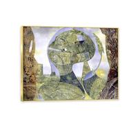 NHLDZYH Gold Frame. Famous Paintings Wall Art, (Old Man River) by Max Ernst, Canvas Print Poster, Abstract Art Picture for Living Room Bedroom Home Decor. 30x40cm-11.8x15.7in