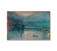 NHLDZYH J.M.W. Turner Famous Painting Reproduction, Turner Style Canvas Art, Classic British Romantic Painting, Office Decor. AA33. 80x120cm. Only Canvas