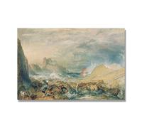 NHLDZYH J.M.W. Turner Famous Painting Reproduction, Turner Style Canvas Art, Classic British Romantic Painting, Office Decor. AA56. 40x60cm. Only Canvas