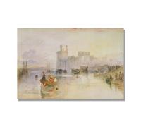 NHLDZYH J.M.W. Turner Famous Painting Reproduction, Turner Style Canvas Art, Classic British Romantic Painting, Office Decor. AA02. 60x90cm. Only Canvas