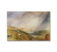 NHLDZYH J.M.W. Turner Famous Painting Reproduction, Turner Style Canvas Art, Classic British Romantic Painting, Office Decor. AA06. 70x105cm. Only Canvas