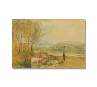 NHLDZYH J.M.W. Turner Famous Painting Reproduction, Turner Style Canvas Art, Classic British Romantic Painting, Office Decor. AA35. 40x60cm. Only Canvas