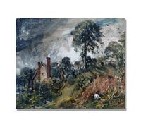NHLDZYH John Constable Wall Art, (Cabin in the Bushes), Famous Paintings Poster, Romanticism Retro Picture Prints Wall Decor. 50x60cm-19.6x23.6in Only Canvas