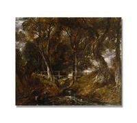 NHLDZYH John Constable Wall Art, (The Dell at Helmingham Park), Famous Paintings Poster, Romanticism Retro Picture Prints Wall Decor. 80x96cm-31.4x37.8in Only Canvas