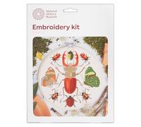 NHM Natural History Museum Embroidery Hoop Decoration Kit, Insects Design, 8", Embroidery Kits for Adults & Cross Stitch Kits for Adults Beginners, Gift Idea, with Embroidery Pattern
