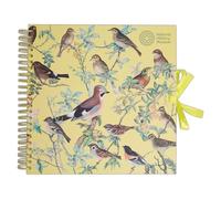 NHM Natural History Museum Wiro Bound Hardback Scrapbook, 40 Pages, White Paper, Flock, 12 x 12, Multicoloured, with Coordinating Ribbon Closure and Wire Colours
