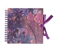 NHM Natural History Museum Wiro Bound Hardback Scrapbook, 40 Pages, White Paper, Seaweed, 8 x 8, Multicoloured, with Coordinating Ribbon Closure and Wire Colours