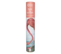 NHM The Natural History Museum Paint by Numbers Flamingo Hanging Kit with 24 Paints & 3 Brushes, Ocean Design, 400 x 500 mm, Multicoloured, Learn to Paint for Adults