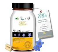 NHP Advanced Amino Support Supplements 90 Vegan Capsules - Essential Amino Acids with EAA & BCAA Blend for Metabolism Support, Appetite Control, Energy Balance & Muscle Maintenance