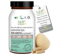 NHP Advanced Hearing Support Supplement - 60 Vegan Capsules, Natural Blend with 22 Nutrients to Improve Hearing, Reduce Tinnitus, Support Ear Health, Brain Clarity, Memory & Cognitive Performance