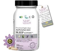 NHP Advanced Sleep Support - 60 Vegan Capsule, Clinically Backed Herbal Formula with Magnesium, L-Theanine & Tart Cherry to Improve Sleep Quality, Reduce Fatigue & Promote Deep Rest