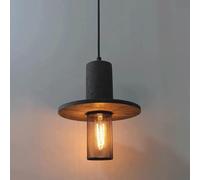 NHPJFDC Concrete Pendant Light with Metal Mesh Shade, Retro Industrial Cement Suspension Lighting Fixture, Vintage Hanging Lamps for Kitchen Island Dinning Room Bedroom Area Entryway