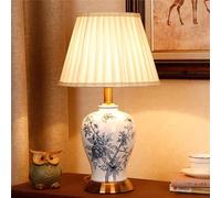NHPJFDC Contemporary Flowers and Birds Ceramics Table Lamp The American Village Living Room Bedroom Study Villa Hotel Bedside Desk Lamp (Style 3)