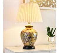 NHPJFDC Contemporary Flowers and Birds Ceramics Table Lamp The American Village Living Room Bedroom Study Villa Hotel Bedside Desk Lamp (Style 11)