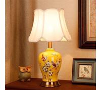 NHPJFDC Contemporary Flowers and Birds Ceramics Table Lamp The American Village Living Room Bedroom Study Villa Hotel Bedside Desk Lamp (Style 13)
