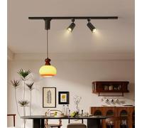 NHPJFDC Contemporary Restaurant Pendant Lamp LED French Retro Bar Counter Cafe Bedroom Study Hotel Rooms Cloakroom Aisle Light (O B L100CM)