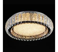 NHPJFDC Crystal LED Flush Mount Ceiling Light Fixture 18 INCH for Kitchen Industrial Vintage Ceiling Light Round LED Ceiling Light Dimmable Ceiling Lamp for Bathroom Bedroom Living Room Office
