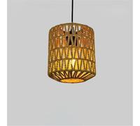 NHPJFDC Industrial Style Retro Hemp Rope Pendent Lamp Personality Creative Internet Bar Cafe Restaurant Bedroom Clothing Store Bar Counter Chandelier (Q D17CM)