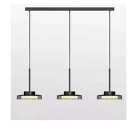 NHPJFDC Iron Art Acrylic Hanging Light 1-Head Modern Minimalism Black Pendant Light Glass Hanging Lamp, Decorative Lighting