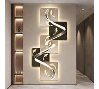 NHPJFDC LED Art Wall Sculptures, Hanging Modern 3D Wall Art Decor Light, for Living Room Bedroom Hallway Entrance Home Interior(A,50x100cm/19.6x39.3in)