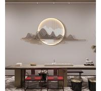 NHPJFDC LED Art Wall Sculptures, Modern 3D Wall Art Decor, Moon Design, for Living Room Bedroom Hallway Entrance Home Interior(120x50cm/47.2x19.6in)