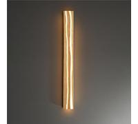 NHPJFDC Long Strip Dimmable Wall Light, Wood Linear Sconce Hallway Lighting, Vintage Farmhouse Rustic Wall Sconce Bar Minimalism Modern Wall Mounted Lamp for Bathroom Living Room(Wood Color,46cm)